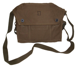 khaki army canvas shoulder bag/satchel
