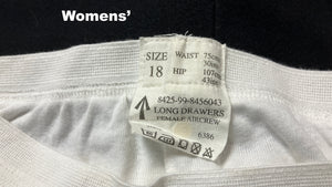 British Army - 100% cotton - White Thermal Long-Johns - Grade 1 - Men's and Women's