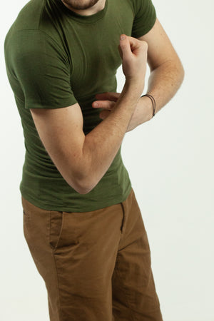 German Army - Plain Olive Green Cotton T-Shirt - Grade 1