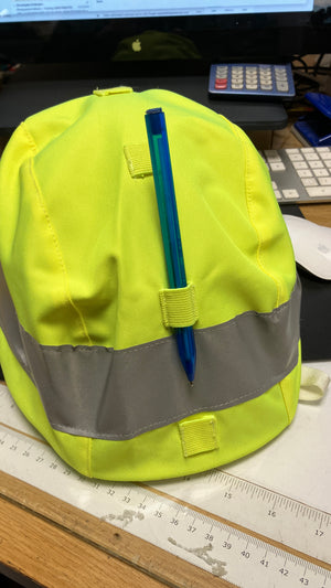 Fluorescent helmet cover - fits generic safety helmets