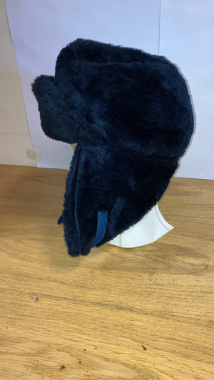 Dutch Synthetic Fur Cold Weather Hats - Navy Blue