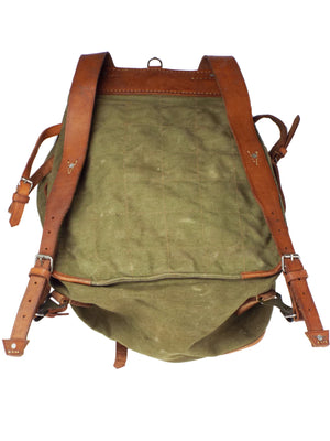 Romanian Army - Vintage 30 Litre Canvas Rucksack - Green - MODIFIED