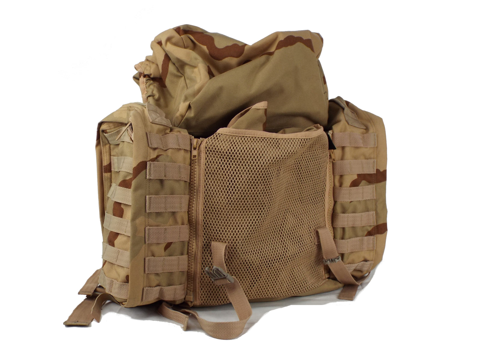 "Miltec" Desert camouflage - emergency stretcher - folds into back pack - Unissued condition