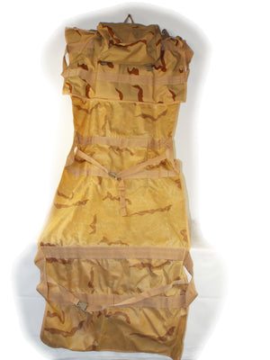 "Miltec" Desert camouflage - emergency stretcher - folds into back pack - Unissued condition