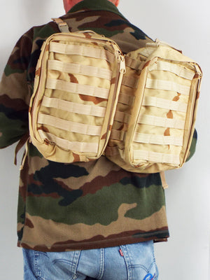 "Miltec" Desert camouflage - emergency stretcher - folds into back pack - Unissued condition