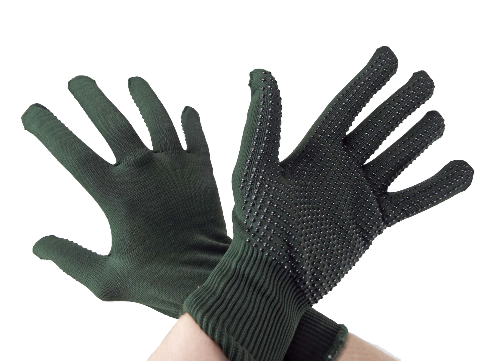 British Army - Green lightweight Gloves w/ Grip Dots - Grade 1
