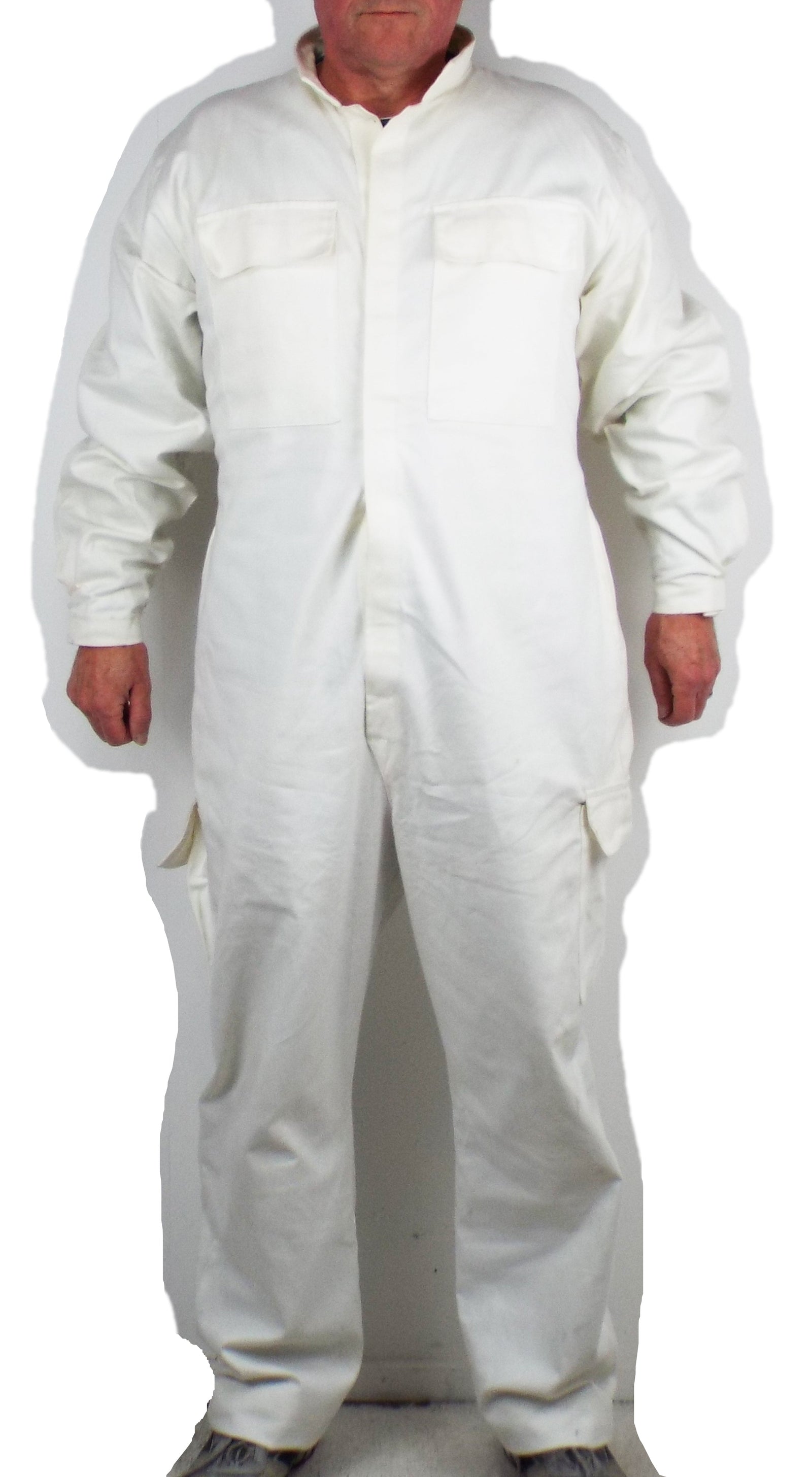 British Army - General Service - White Cotton Overalls - DISTRESSED