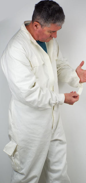 British Army - General Service - White Cotton Overalls - DISTRESSED