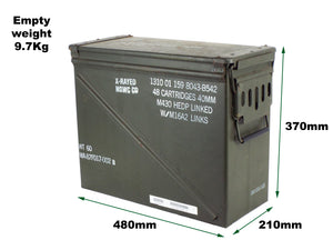 Single Ammo Box - NATO M548 Tall - for 40mm rounds - Olive Green - Super Grade