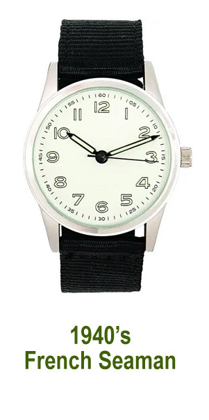 Men's Watch – 1940's French Seaman's style quartz watch - New in pack - #17