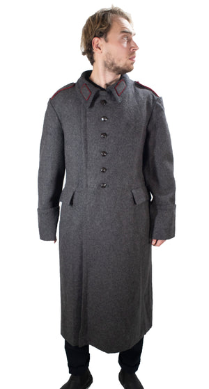 Grey Wool Greatcoat - Vintage Eastern Bloc era Bulgarian origin