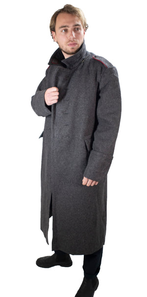 Grey Wool Greatcoat - Vintage Eastern Bloc era Bulgarian origin