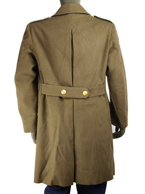Italian Army Khaki Wool Greatcoat - brass buttons