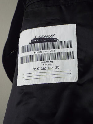 Dutch Black Wool Greatcoat - black anchor buttons - Super Grade