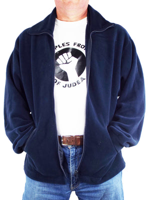 French Dark Blue Fleece - zip front