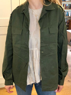 Belgian Army Military Fatigue Shirt - popper studs - Grade 1
