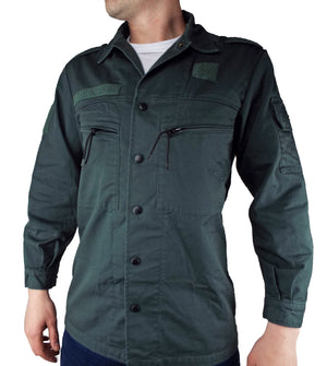 Dutch Military - Green Long Sleeve Heavyweight Shirt/Fatigue Jacket - Grade 1