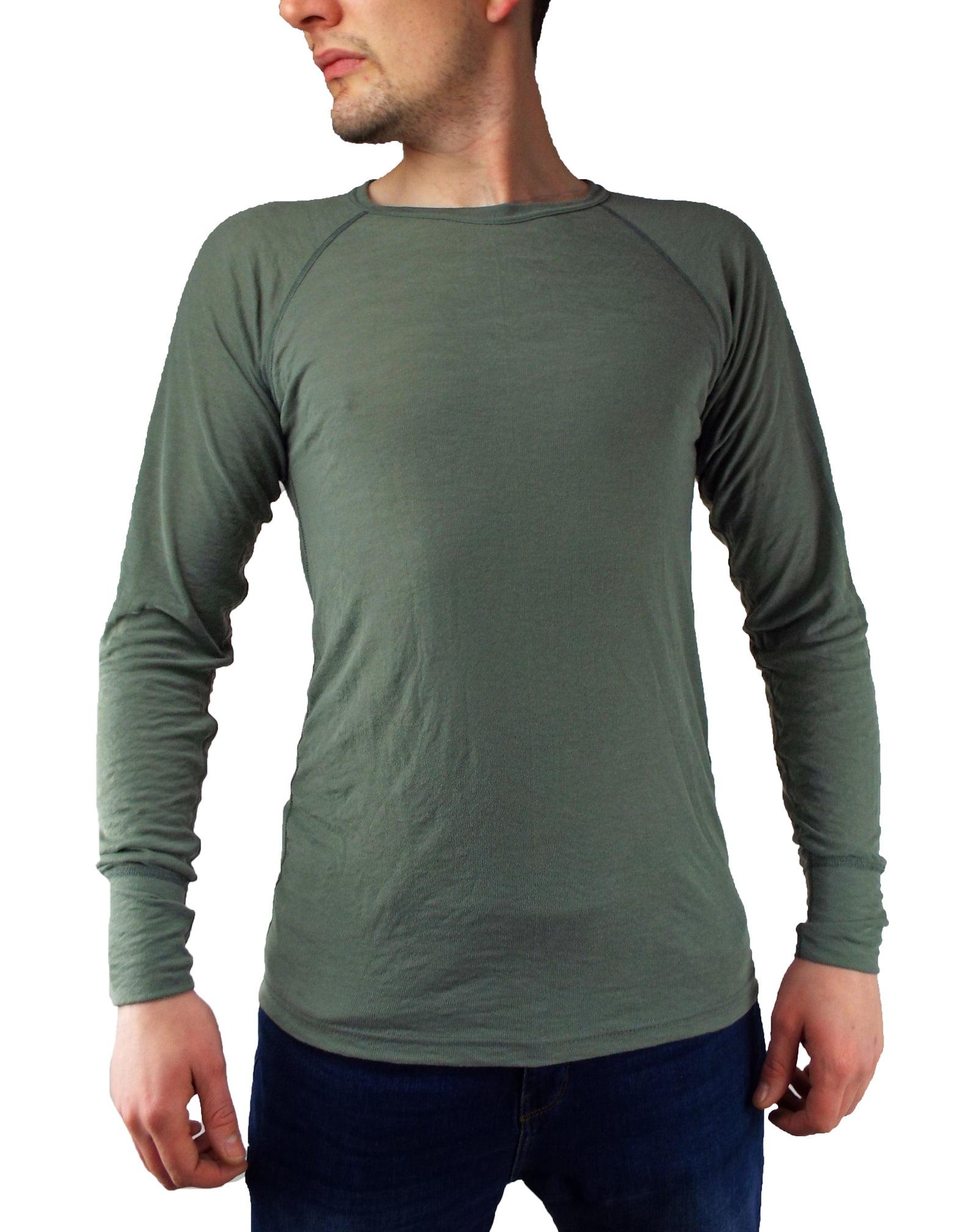 Dutch Military - Long-sleeve Thermal Crew-Neck Base Layer - Grey - Grade 1