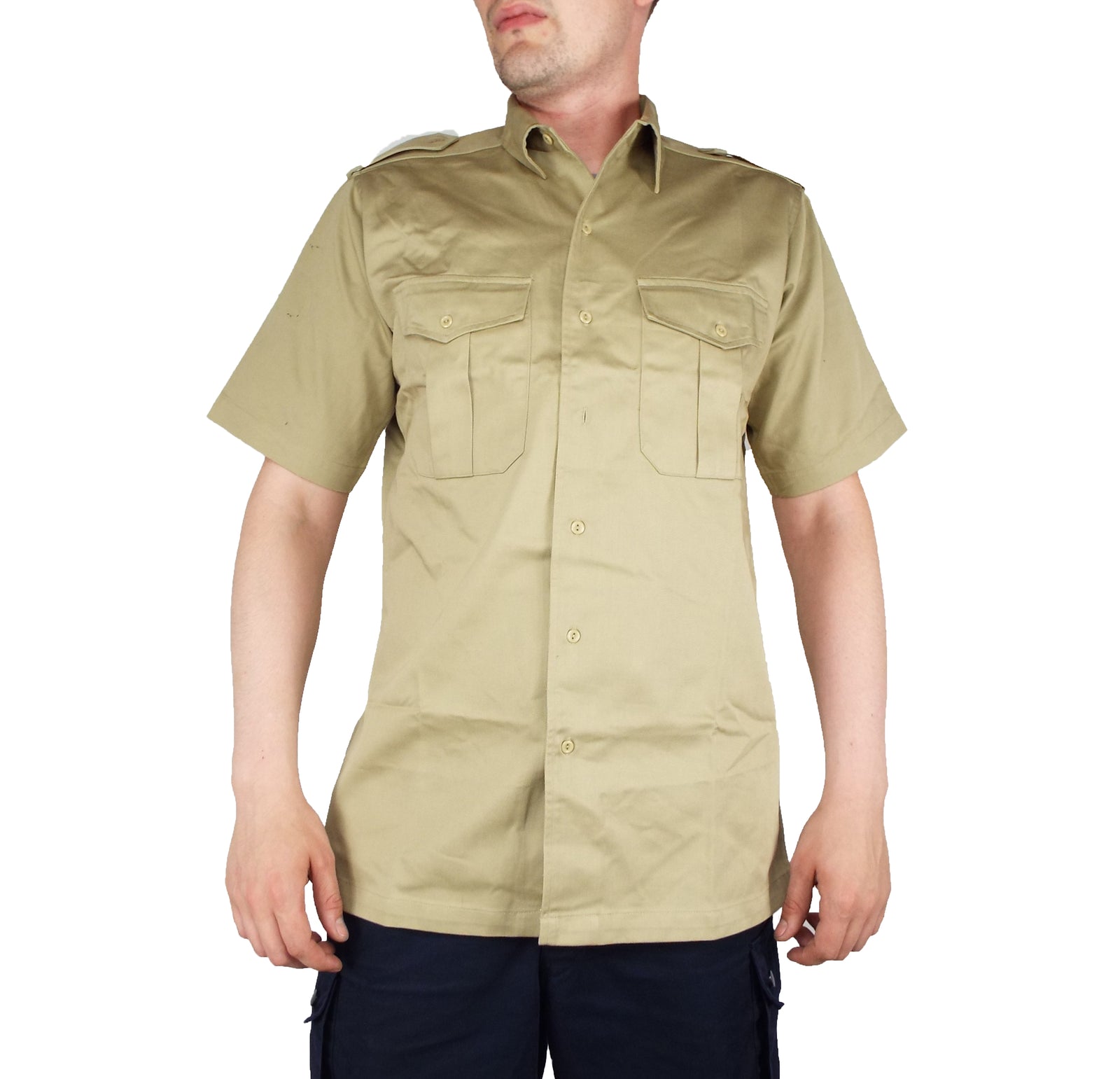 Dutch Army Vintage - Safari Tan - Heavyweight Short-sleeve Shirt - Super Grade