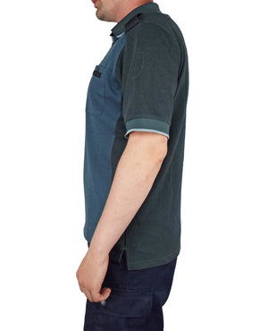 Dutch Customs' officers old uniform - Short-sleeve Grey/Blue Polo Shirt - Sportswool - Unissued