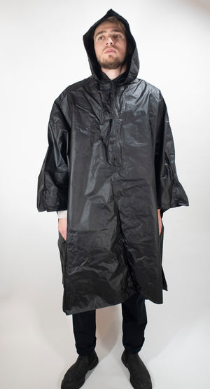 French Military - Black Poncho - Unissued
