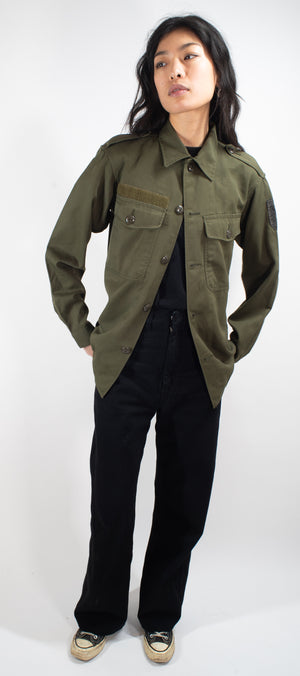 Austrian Olive Combat Army Shirt - Vintage