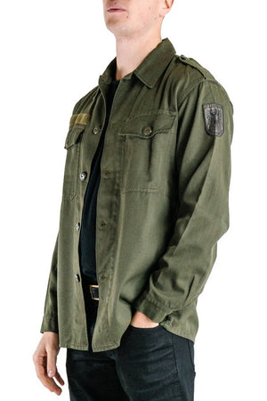 Austrian Olive Combat Army Shirt - Vintage
