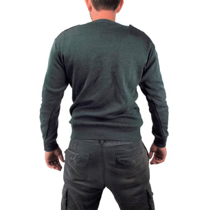 Dutch Army - Green Marine V-Neck Jumper - Super Grade