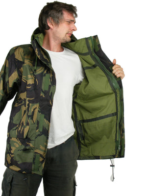 British Army Water Resistant Jacket - DPM Woodland - with external pockets