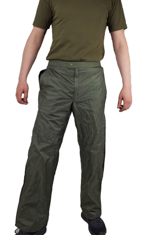 French Army - Waterproof Nylon Trousers – Olive Green - Super Grade