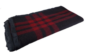 Military Grey Blanket – Tartan Style - Unissued - Mixed Colours