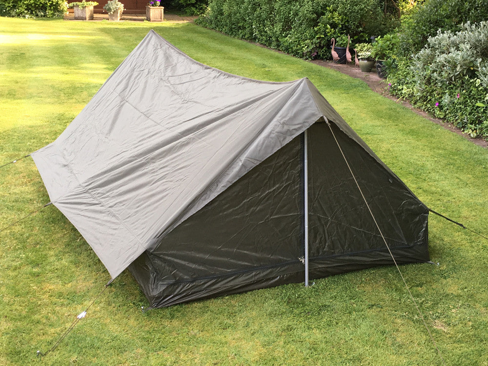 French army olive green nylon two-man tent - one piece – Grade 1