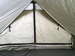 French army olive green nylon two-man tent - one piece – Grade 1