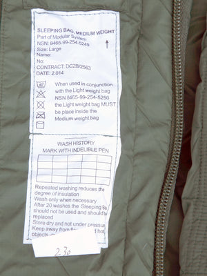 British / Dutch Modular Military Sleeping Bag - current issue - Medium Weight Component - Grade 1