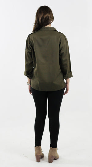 Vintage Austrian Womens Army Shirt - Back