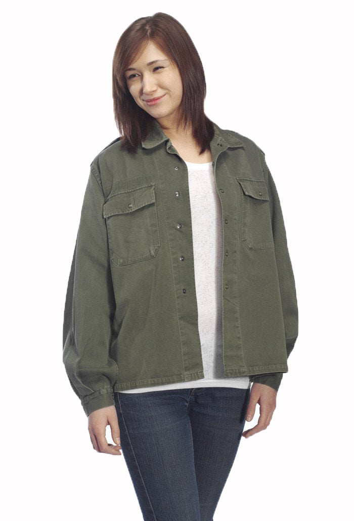 Belgian Army Military Fatigue Shirt - popper studs - Grade 1