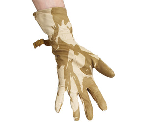 British Army - Desert Camo Lightweight Leather Combat Gloves - Grade 1